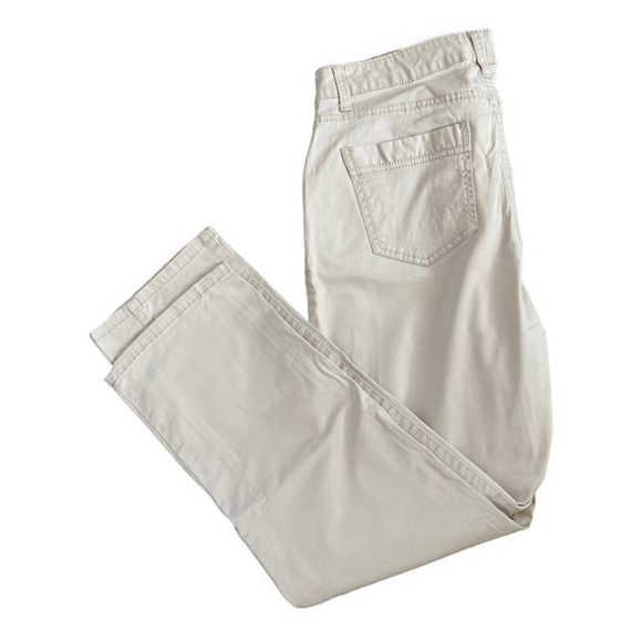 Women's Jeans Beige Cotton Sonoma Jeans Mid Rise Ankle Jeans - Picture 3 of 5